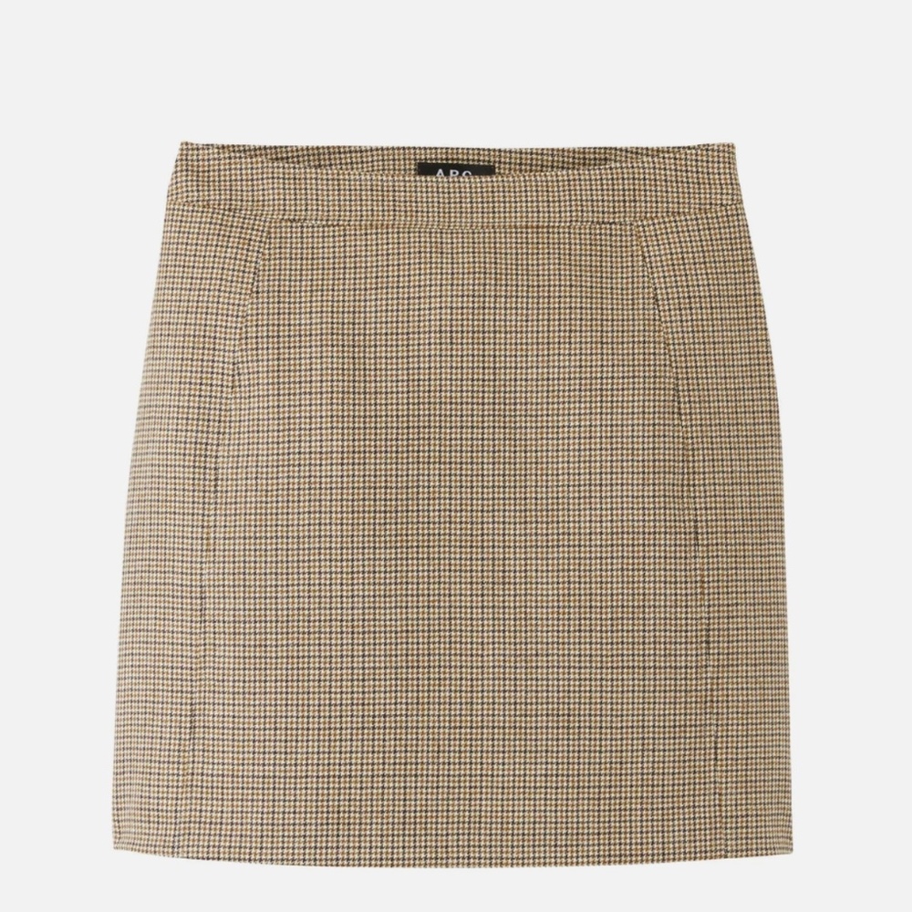 A.P.C houndstooth wool skirt